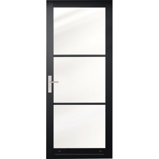 Zwarte achterdeur met glas Exteriore genova